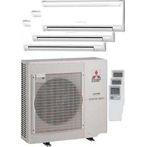 Mr. Slim Split-ductless: New MXZ-Series Mini split 27000 BTUs 15 SEER Tri Zone Heat Pump 6+9+12