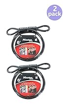 Master Lock 78DPF Looped Cable, 6-Foot x 3/8-inch (2 Pack)
