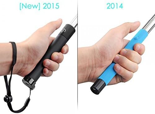 [New 2015] Premium Selfie Stick by 2Charge®, This all in one monopod with built in wireless Bluetooth remote shutter, ultra compact design, easy to use, durable and adjustable phone holder for Samsung, HTC, other Android devices and Apple iPhone 6, iPhone 5, 5s and 5c.