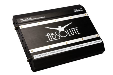 Absolute PRO 21600B (PRO21600B - Black) 1600W Max, 2-Channel PRO Digital Series Amplifier