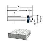 BOSCH 85650M 1/16-Inch Depth 1/4-Inch Cut Face Inlay Router Bit 1/2-Inch Shank
