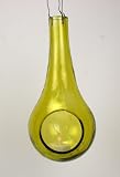 Dew Drop Hanging Glass Lantern - Lime