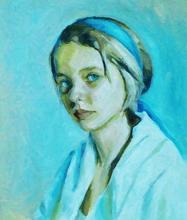 Custom Order #RY-4HF, Oil on Canvas, Custom Painting of The Person You Love, For 1 Person of Customer's Choice, Style: Expressionism, with Signature Text 