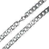 Bling Jewelry 8mm Mens Stainless Steel Medium Curb Cuban Chain Necklace 24in