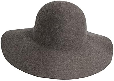 NEW SCALA PRONTO PLAIN JANE WOOL FELT FLOPPY (LF41) (CHARCOAL)