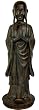 Simple, Unique, Beautiful, Buddhist Art Gifts - 22" Large Standing Japanese Zen Buddhist Monk Statue in Namaste Mudra