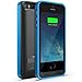 Maxboost Atomic S External Protective iPhone 5S Battery Case / iPhone 5 Battery Case with Built-in Kickstand - Matte Black / Blue (Apple MFI Certified, Fits All Versions of iPhone 5 / 5S - Lightning Connector Output, MicroUSB Input ) [100% Compatible with iPhone 5 / 5S on iOS 7.0+ , Strengthened MicroUSB Input Port, No Signal Reduction]