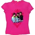 Jonas Brothers Group Photo Crest Juniors Pink Tee Shirt