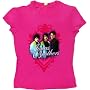 Jonas Brothers Group Photo Crest Juniors Pink Tee Shirt
