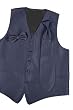 Tuxedo Vest Herringbone Blue Haze with 2 ties!