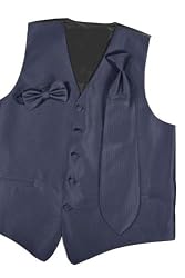 Tuxedo Vest Herringbone Blue Haze with 2 ties!