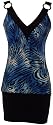 Savanna Zebra Holiday Party Cocktail Dress with Silver Rings
