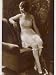 Lady Sits Negligently in Her Undies, Bra French Drawers or Knickers and Stockings Photographic Poster Print, 12x16