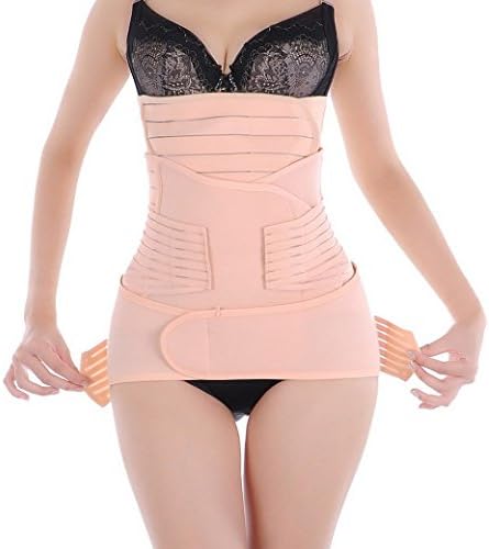 GOOGNT EQMUMBABY 3 in 1 Strip Postpartum Recovery Belt Belly and Waist and Pelvis Body Slimming Shape Belt - Size L