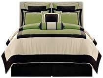 Buy Fashion Street Olive Gramercy 8 Piece Comforter Set