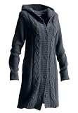 Jessica London Plus Size Long Hooded Cardigan