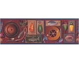 Angling Company Fishing Lure Prepasted Wallpaper Border