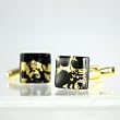 Handmade Murano Glass Cufflinks - Gemelli Black