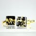 Handmade Murano Glass Cufflinks - Gemelli Black