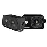 Pyle PLMR24B 3.5-Inch 200 Watt 3-Way Weather Proof Mini Box Speaker System (Black)