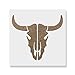 Cow Skull Stencil Template - Reusable Stencil of a Cow Bull Skull with Multiple Sizes Available