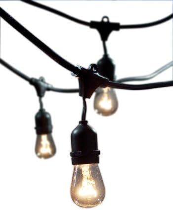 BulbriteSTRING15/E26-S14KT Outdoor, Garden, Patio, Wedding, Party, Holiday, Lawn, and Landscape String Light w/Incandescent Bulbs, 48-Feet, 15 Lights
