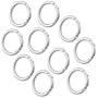 10 MOSCHETTONI GANCI PER CHIAVI BORRACCIA CAMPEGGIO 37mm