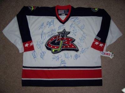 2008 COLUMBUS BLUE JACKETS Authentic TEAM SIGNED JERSEY - Autographed NHL Jerseys