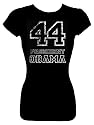 Junior's Fashion Top President Barack Obama T-Shirt (44 President Obama) Juniors Fashion Cut Fitted Black Shirt; Great Gift Ideas for Girls, Misses, Juniors, & Teens (Collectible Novelty Items)