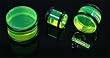 UV Green Color Plugs 10g - Sold as Pair