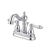 Ultra Hardware 27506 Capri Double-Handle Centerset Lavatory Faucet with Pop-up, Chrome