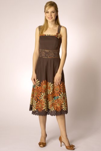 Per Una Pure Cotton Aztec Flower Dress clothing