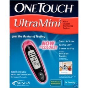 *PINK GLOW* Diabetes OneTouch UltraMini Blood Glucose Monitoring System