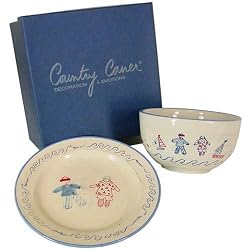 At the Seaside Boxed Child's Dinner Plate and Bowl Set, French Country