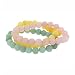  : GENUINE ARAGONITE ROSE QUARTZ AMAZONITE STONE 8MM BEAD STRETCH BRACELET SET