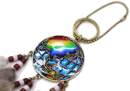 Dream catcher stained glass antique feather amulet earth world earth; SGDC-007A / G (japan import)