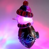 Pack of 4 Houston Texans 5" Light-Up Snowman Christmas Ornaments