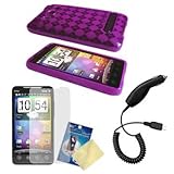 Purple Diamond Flex-Gel Case / Skin / Cover, LCD Screen Guard / Protector & ....