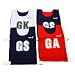 MITRE Netball Bibs Reversible - Pack of 7 (T21522), L, NAVY/RED