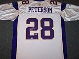 Adrian Peterson Minnesota Vikings NFL Hand Signed Authentic Style White Jersey