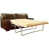 Jefferson Full Aniline 3 Seater Leather Sofa Bed (Dark Brown Mocha)
