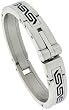 5/8" (15 mm) wide Gent's Surgical Steel Bangle Bracelet, w/ Greek Key Pattern