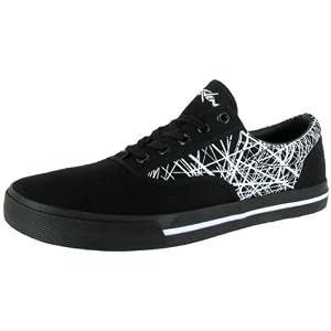 Buy DRAVEN Distortion Mens Canvas Casual Vegan Skate Skateboard Sneakers Shoes Black White by Draven
