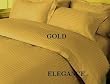 ELEGANCE Egyptian Cotton 600 Thread Count 3 - Pc Sateen Stripe Duvet Cover Gold King.