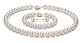White 8.5-9mm AAA Japanese Akoya Pearl Set-23-inch---Matinee