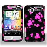 Premium - PDA HTC 6225/Wildfire (CDMA) Raining Heart Cover - Faceplate - Ca ....