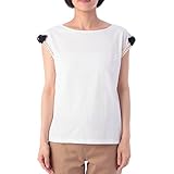 (ボン メルスリー)Bon mercerie リボン×ビジューボートネックカットソー