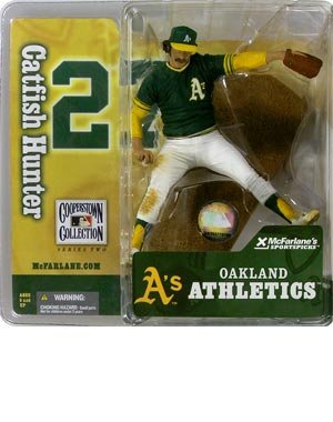 McFarlane Toys MLB Cooperstown Collection Series 2 Action Figure Jim Catfish Hunter (Oakland Athletics) Green Jersey