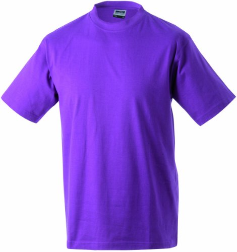 James & Nicholson Herren T-Shirt Round Heavy, purple, S, JN002 pu Preisvergleich
