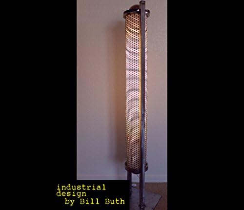 Industrial 'Monique' Handmade Steel 46" High Steampunk Machine Floor Lamp with Bulb Cosplay
